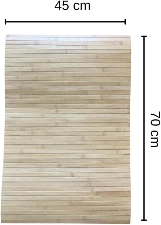 Bambu Banyo Matı, Kaymaz Ahşap Paspas, Suya Dayanıklı, 45x70 cm, Duş için