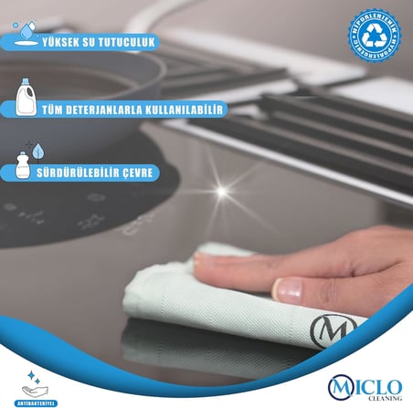 MICLO CLEANING | Mikrofiber Temizlik Bezi 3'lü Set | Sihirli Bez | Cam, Ayna Bezi | Soft Seri (30x40)