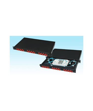 HCS 24 Port LC Patch Panel Modülü Raf Montajlı 1U Fiber Optik