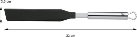WMF Profi Plus Krep Spatulası, 33 cm, Krep ve Pankek Çevirici, Cromargan® Yüksek Kaliteli Paslanmaz Çelik, Plastik, Bulaşık Makinesinde Yıkanabilir