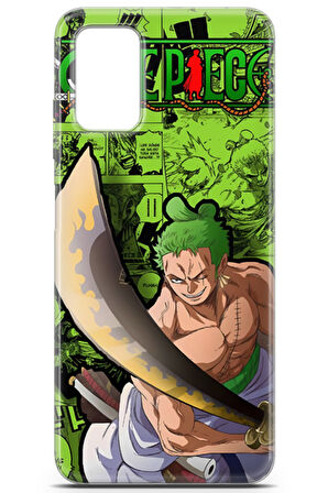 Samsung Galaxy A03s uyumlu Anime 10 Baskılı Kapak One Piece Zoro