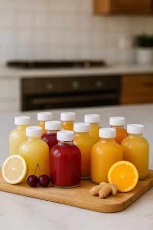 12 Adet Cam 50 ml Mini Shot Ginger Detox Şişe Plastik Sızdırmaz Kapaklı Kolonya Koku Süs Küçük Şişe