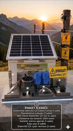 Goldenbee Combo Kit Elektrikli Çit Sistemi Domuz ve Ayı Kovucu 1000MT (SET-301)