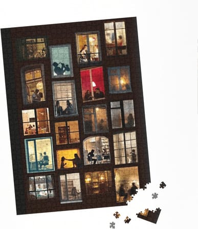 500 Parça Puzzle Şehirde Bir Akşam İnsanların Dünyaları