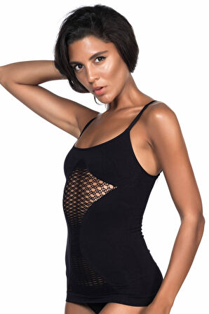 SİYAH MI Emay 5040 İp Askılı Fantazi Atlet Korse