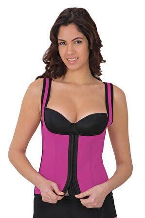 PEMBE MI 9173 Agraflı Göğsü Açık Atlet Korse