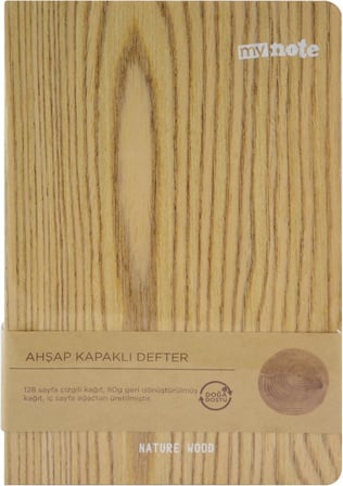 A5 Ahşap Kağıt Kaplı Defter Ahşap Rengi