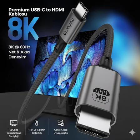 HDMI to Type C 8K 1.8m 48 Gbps