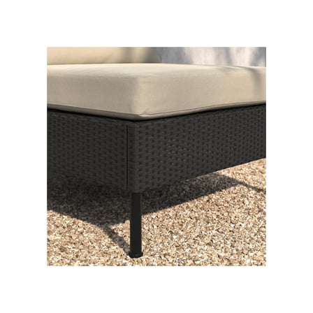 Bahçe Uzanma Koltuğu, Koyu Gri, 80 cm, Frösön-Duvholmen Bej, 2 Kişilik