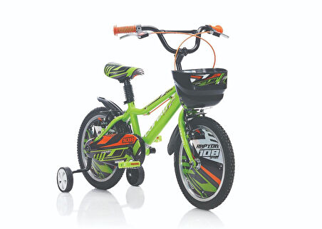 Corelli Raptor 16 Jant 25 Cm Kadro Yeşil-Siyah-Beyaz Erkek Çocuk Bisikleti 4-6 Yaş
