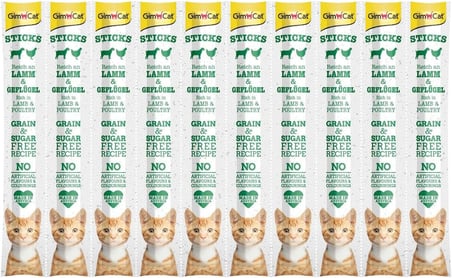 GimCat Sticks Kuzu Etli Tavuklu Kedi Ödül Çubukları 50gr (10'lu)