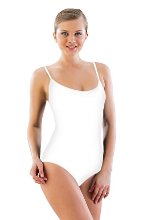 BEYAZ MI Emay 1969 İp Askılı Çıtçıtlı Body