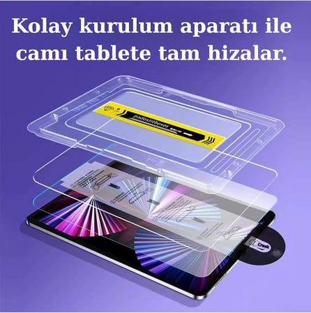 iPad 11.Nesil A16 11inç/10.Nesil 10.9 Inç Uyumlu Kolay Kurulumlu Temperli Cam Ekran Koruyucu Kırılmaz Cam Korumalı Gönderim (iPad 11.Nesil A16 11inç/10.Nesil 10.9)