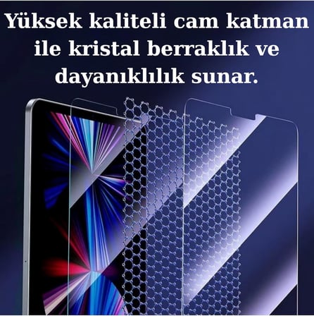iPad 11.Nesil A16 11inç/10.Nesil 10.9 Inç Uyumlu Kolay Kurulumlu Temperli Cam Ekran Koruyucu Kırılmaz Cam Korumalı Gönderim (iPad 11.Nesil A16 11inç/10.Nesil 10.9)