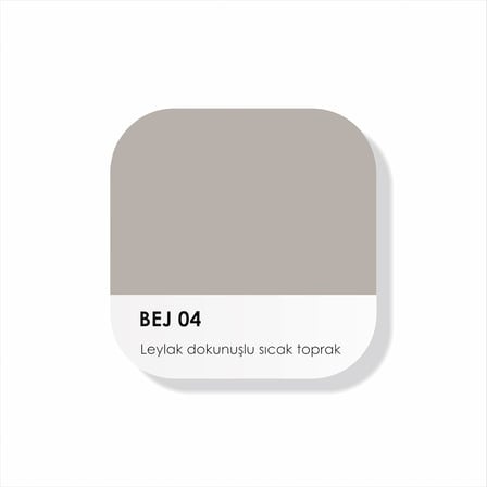 Akrilik Su Bazlı Silinebilir İç Cephe Duvar Boyası, 200ml, Özel Mat, Silikon Katkılı - 2023 Summer Palette - (Bej 04)