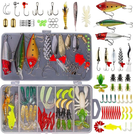 78 Parça Rapala Jig Sahte Olta Yem ve Aksesuar Seti Tatlı ve Tuzlu Su Uyumlu