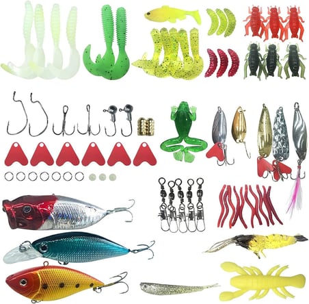 78 Parça Rapala Jig Sahte Olta Yem ve Aksesuar Seti Tatlı ve Tuzlu Su Uyumlu