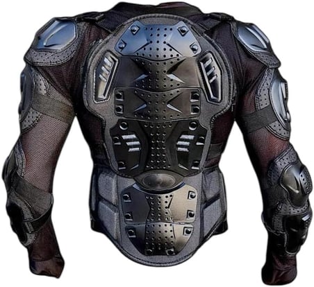 BODY ARMOR SİYAH FULL VÜCUT KORUMA MOTOSİKLET CEKET MONT