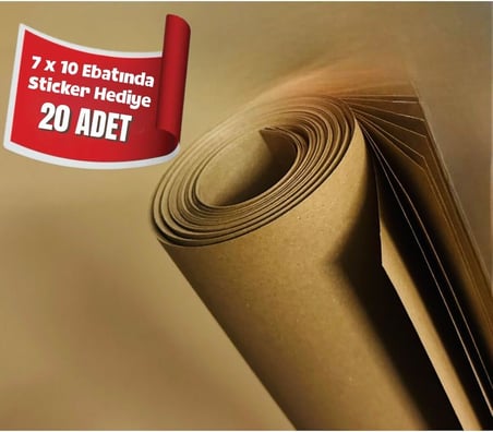 1. Kalite Kraft Kağıt Ambalaj – Hediye Çeyiz &amp; Paketleme Kağıdı 100x150 cm 20’lu Saman Kağıt