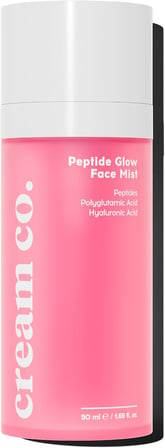 Cream Co. Nemlendirici Aydınlatıcı Yüz Spreyi, Peptit Face Mist, Ektoin Hyaluronik Asit, Tüm Cilt Tipleri, 50 ML