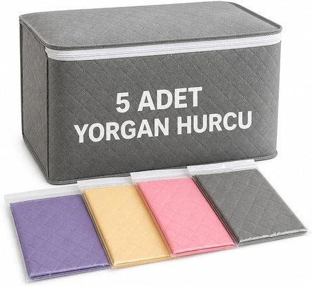 5 Adet Hurç Yorgan Hurcu 100x50x40 cm Büyük Boy
