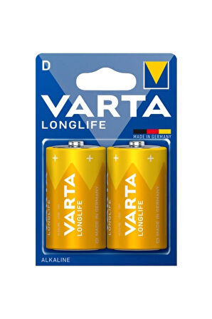 Longlife Alkalin D Boy Büyük Boy 2'li Blister