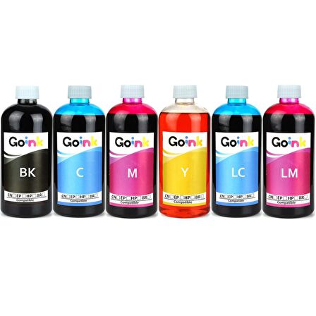 Goink Epson L850 uyumlu 6x500 ml Mürekkep Seti