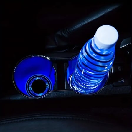 Pratikus 7 Renkli LED Akıllı Bardak Altlığı Işıkları – USB Şarjlı, Sensörlü, Araba İçi Dekoratif Atmosfer Aydınlatma