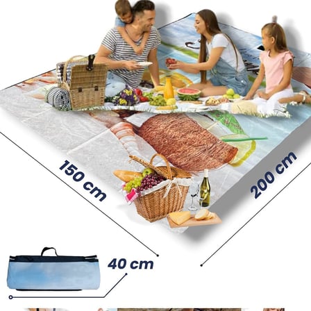 Piknik Örtüsü Battaniyesi Katlanabilir Kamp Ve Plaj Zemin Matı Hasırı Katlanır Deniz Malzemeleri 150x200 cm