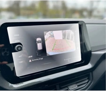 Multimedya Tek tuş 9H Nano Ekran Koruyucu Volkswagen T-Cross 8 inç ile uyumlu