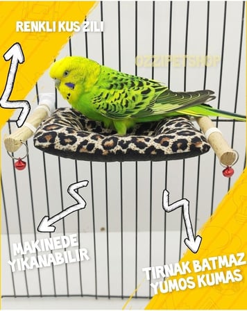 Muhabbet Kuşu Oyuncak Yatak + Süpriz Hediye