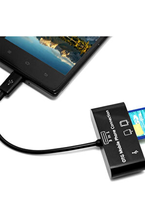 Anunnaki Micro Usb 3 In 1 Sd Tf Kart Okuyucu Otg Veri Aktarıcı