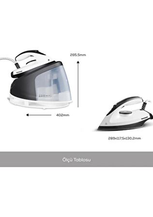 Homend Steamwork 1167H Buhar Kazanlı Ütü Siyah Beyaz 2400 W