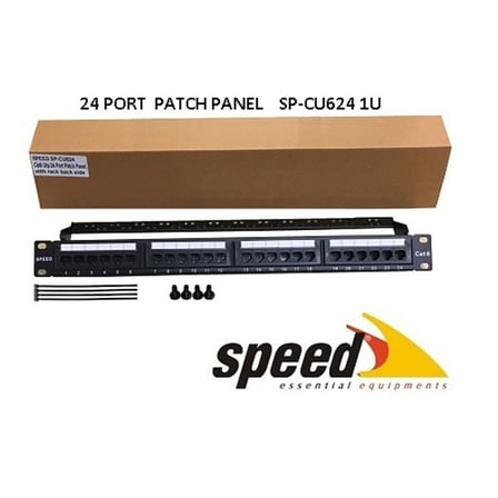 Speed SP-CU624 24 Port Cat6 UTP Patch Panel 1U