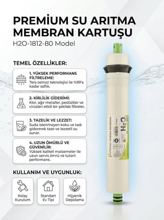 5'li Su Arıtma Filtre Seti, PP Sediment, GAC, CTO Karbon, Membran ve Post Karbon