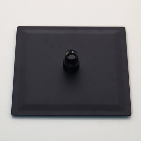 Tepe Duş Başlığı Kare Slim 304 Metal 25x25 cm (Mat Siyah)