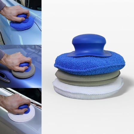 MC3510 3 Parça 130mm Velkro Cırtlı Mikrofiber Oto Yıkama, Parlatma ve Cila Süngeri