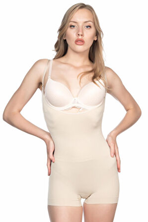 TEN MI Emay 2058 Göğsü Açık Kısa Paça Boy Korse