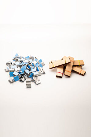 Ahşap Mum Fitili + Yapışkanlı Sehpa - 100 Adet ( 20mm x 75mm x 0,5mm )