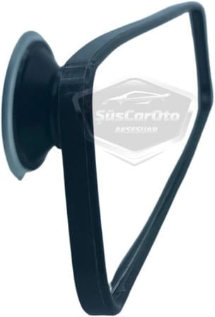 Her Araca Uyumlu Siyah Çerçeveli Dikiz Aynası 60 Mm X 240 Mm Vantuzlu İç İlave Ayna