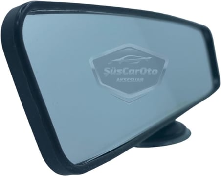 Her Araca Uyumlu Siyah Çerçeveli Dikiz Aynası 60 Mm X 240 Mm Vantuzlu İç İlave Ayna