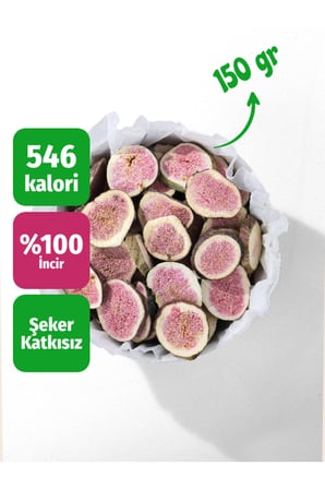 Dilim İncir Freeze Dried Dondurularak Kurutulmuş Meyve  Katkısız, Şekersiz, Doğal Atıştırmalık 150 Gr