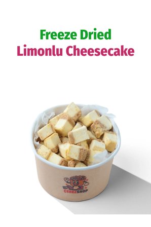 Freeze Dried Limonlu Cheesecake Dondurularak Kurutulmuş Atıştırmalık Çıtır Tatlı 100 Gr