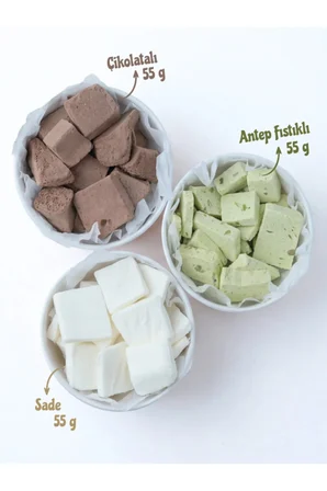 Freeze Dried Dondurma Paketi 3'lü  Çikolatalı Antep Fıstıklı Sade Kurutulmuş Çıtır Dondurma Seti