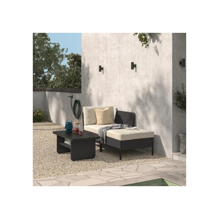 Bahçe Uzanma Koltuğu, Koyu Gri, 89 cm, Frösön-Duvholmen Bej, 1+1 Kişilik