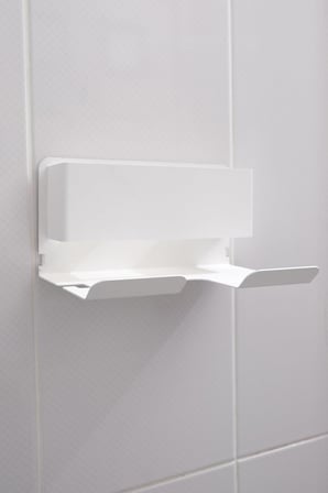 Beyaz Metal Yapışkanlı Saç Kurutma Askısı, Yapışkanlı Banyo Düzenleyici Organizer Fön Makinelik MT83B
