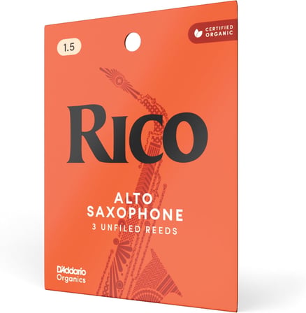 Rico by Eb-Altsaksafon Yapıcı | Yüksek Hassas Üretim | Kalınlık 1,5 | 3'lü Paket | Sıcak Tam Ses | Hoş Oyun hissi