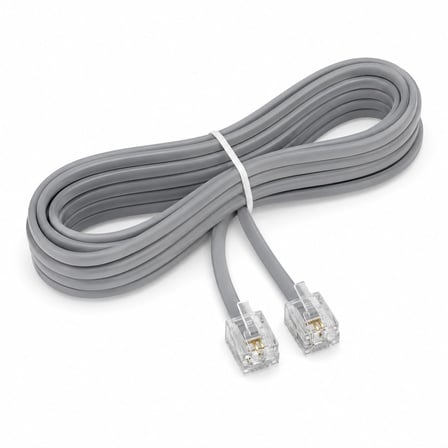 PrimeX PX-KKT20 2CX0.10mmx7 20 Metre ADSL RJ11 Telefon Kablosu Gri, ADSL, VDSL 2 Canlı Kablo