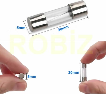 Cam Tüp Sigorta Seti 100 Parça 0.2A 0.3A 1A 2A 3A 5A 8A 10A 15A 20A Yüksek Voltaj Aşırı Akım