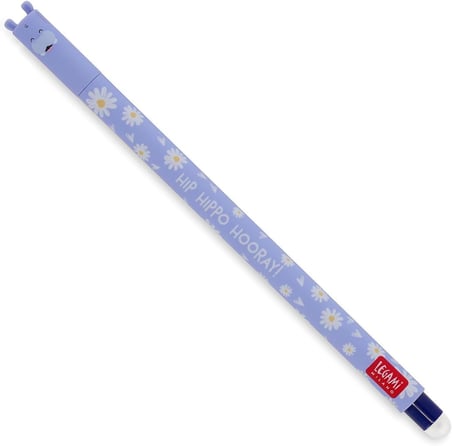 Silinebilir Jel Kalem - Hippo, Termosensitif Mürekkep, 0,7 mm Uç Çapı, 15 cm Uzunluk Mavi Mürekkep (2 Kalem)